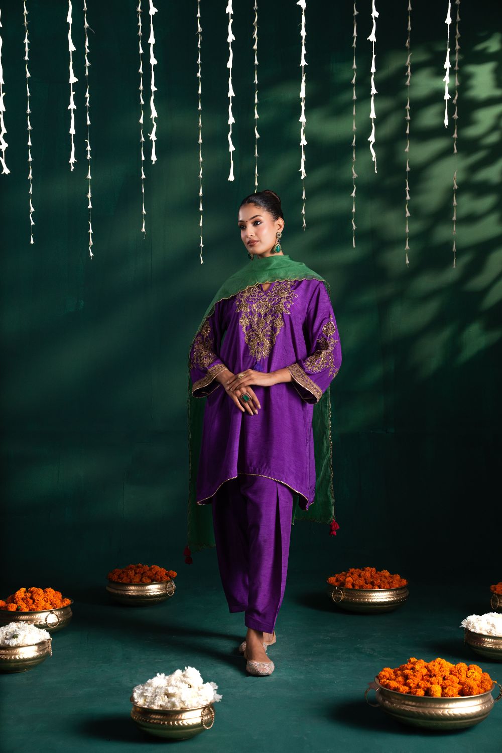 Naaz Royal Purple 3 Piece Suit