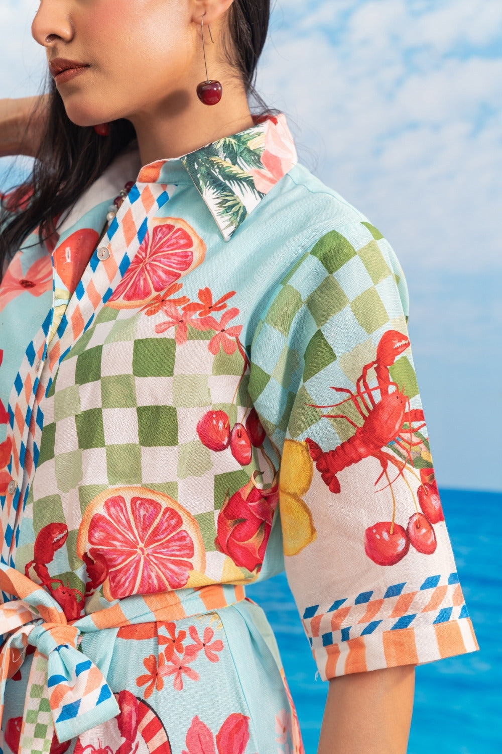 Scorpio & Fruits Blue Dress