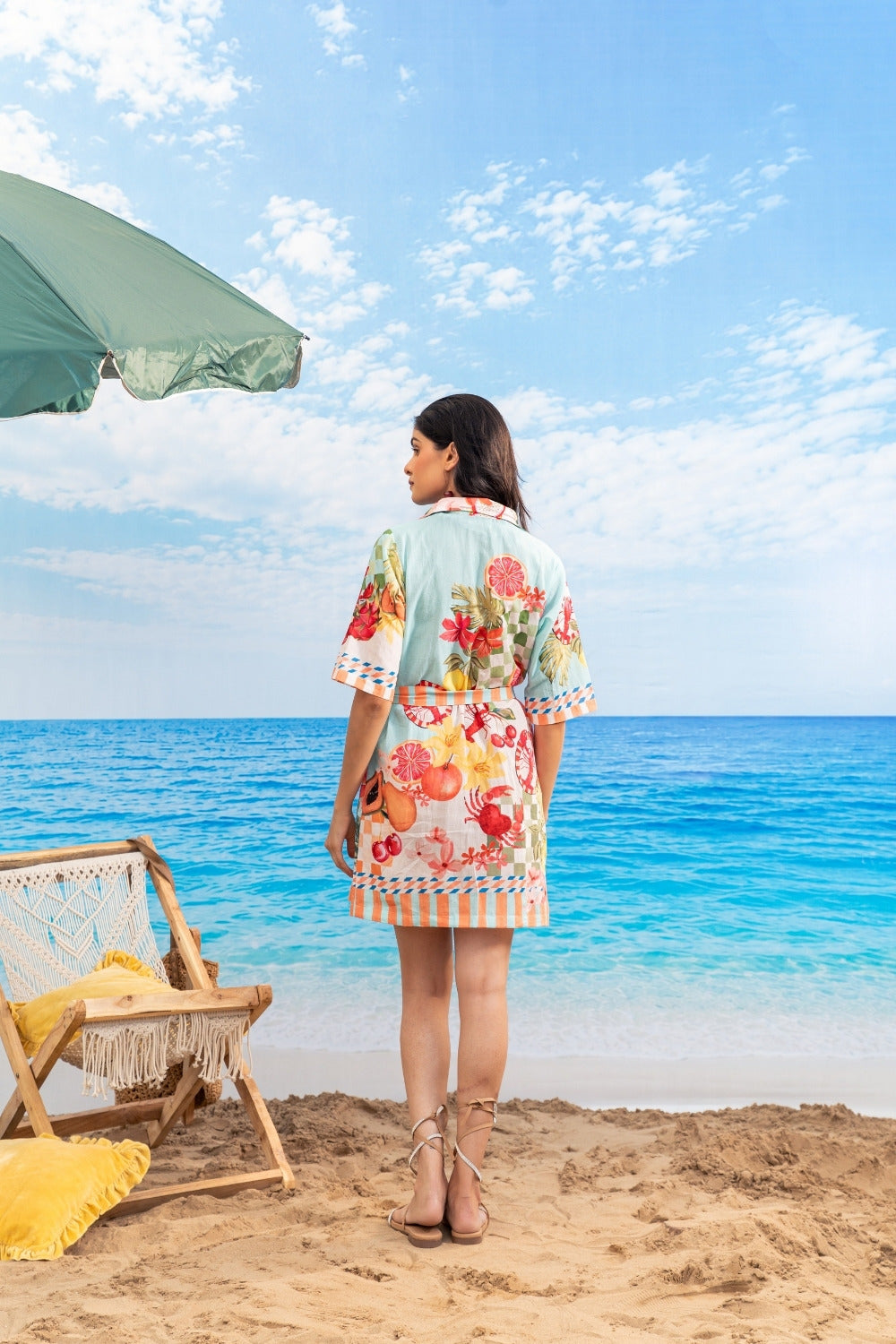 Scorpio & Fruits Blue Dress