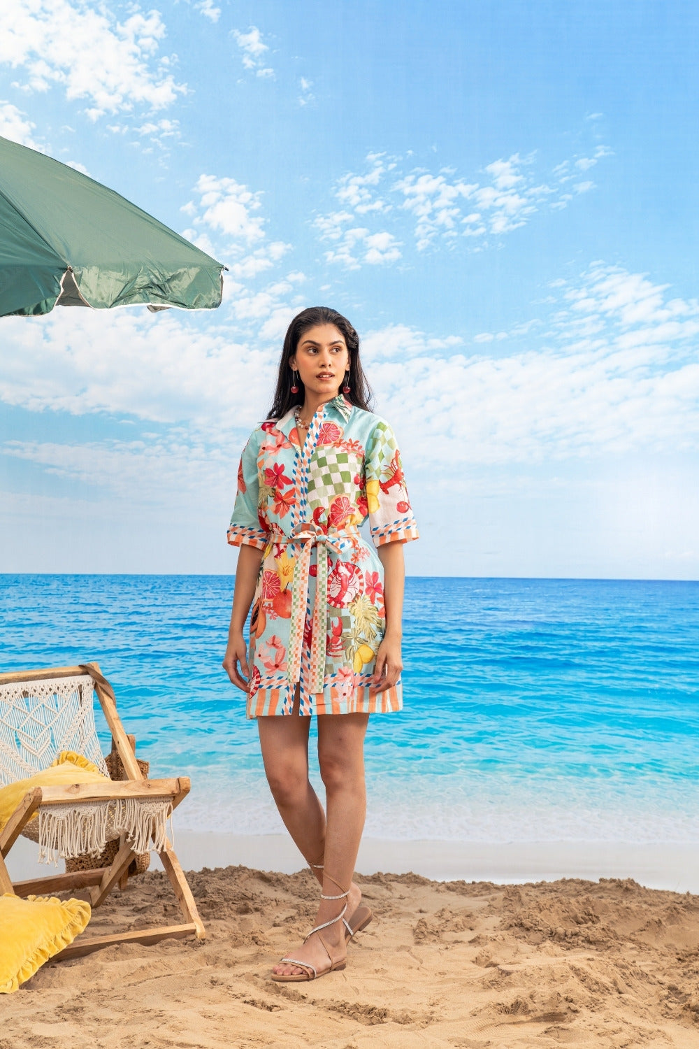 Scorpio & Fruits Blue Dress