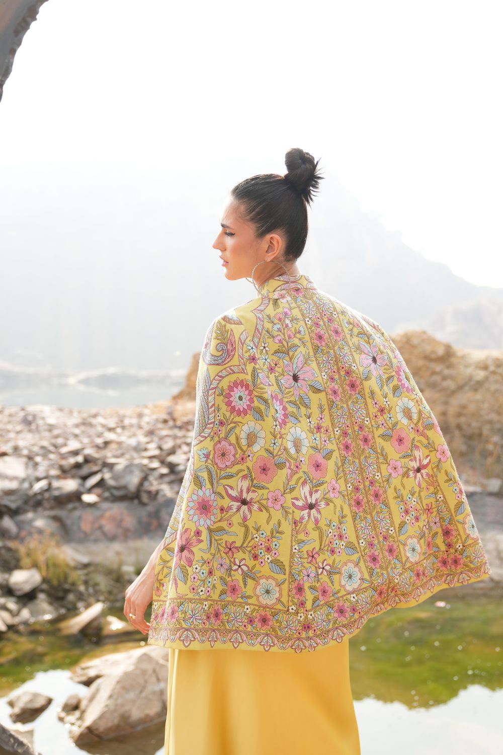 JOBAN SANDHU IN PAISLEY SWIRL CAPE
