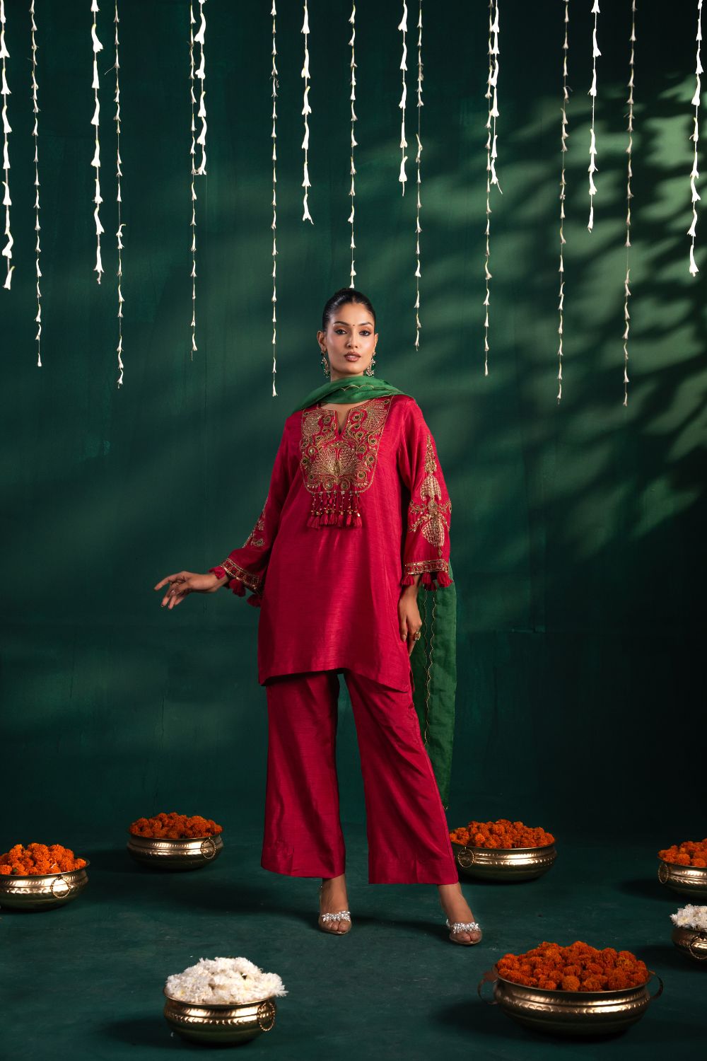 Ragh Garlet Rose 3 Piece Suit