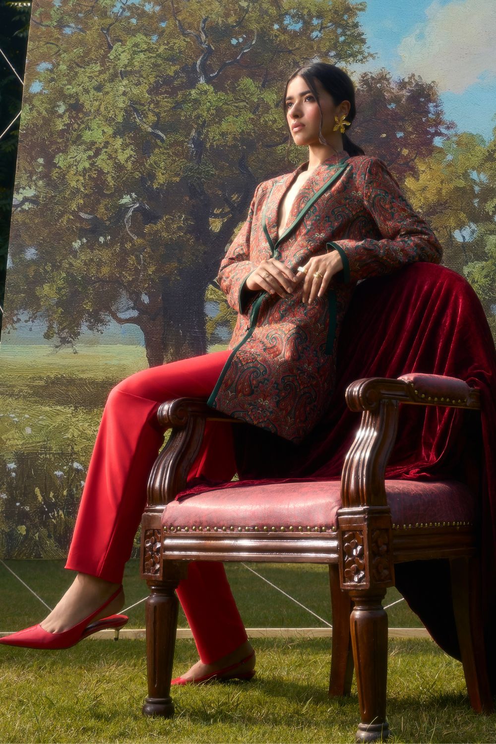 Silk Charm Blazer Dress