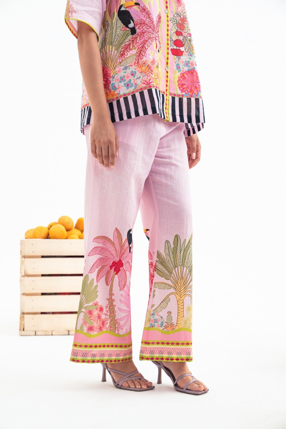 Palms & Woodpecker With Pink Pants