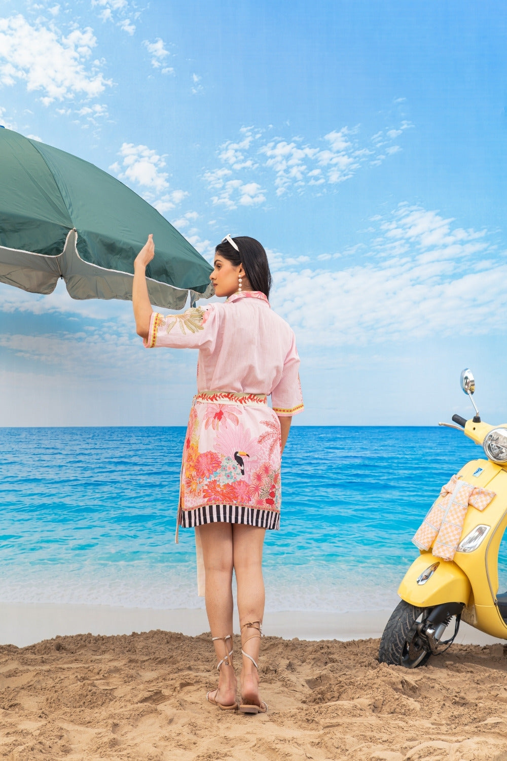 Palms & Woodpecker Pink Dress
