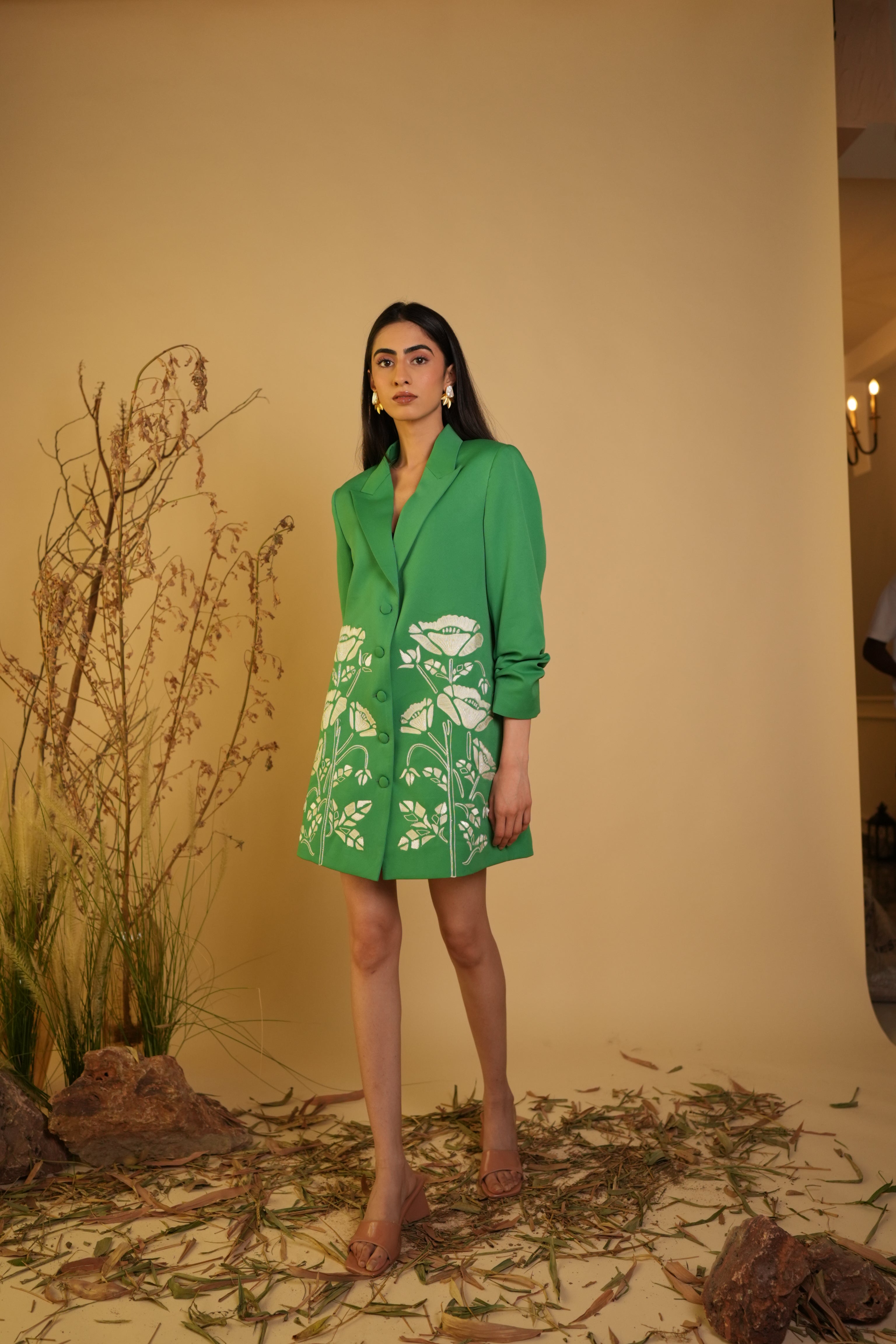 FLORAL BLAZER DRESS