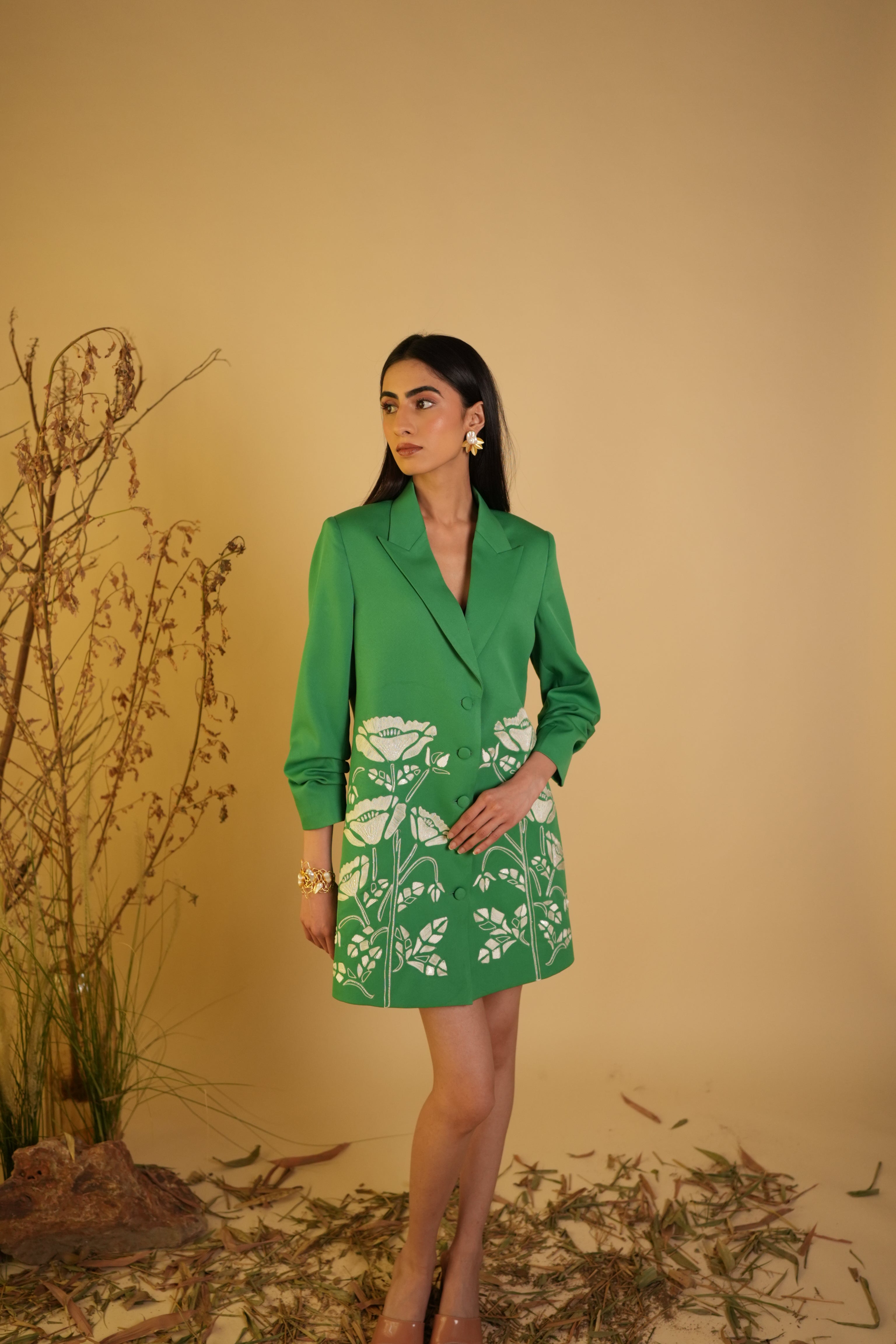 FLORAL BLAZER DRESS