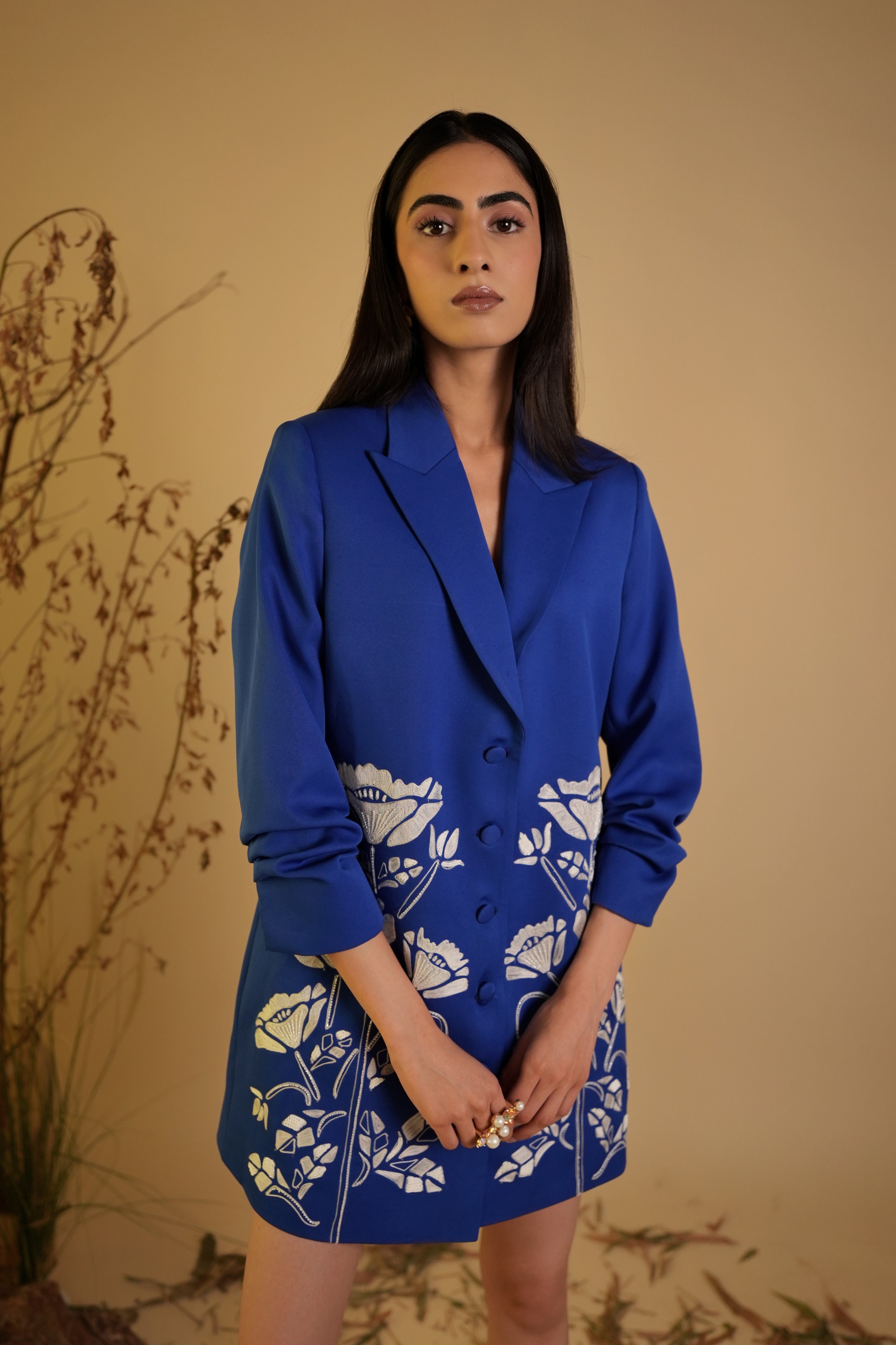 FLORAL BLAZER DRESS