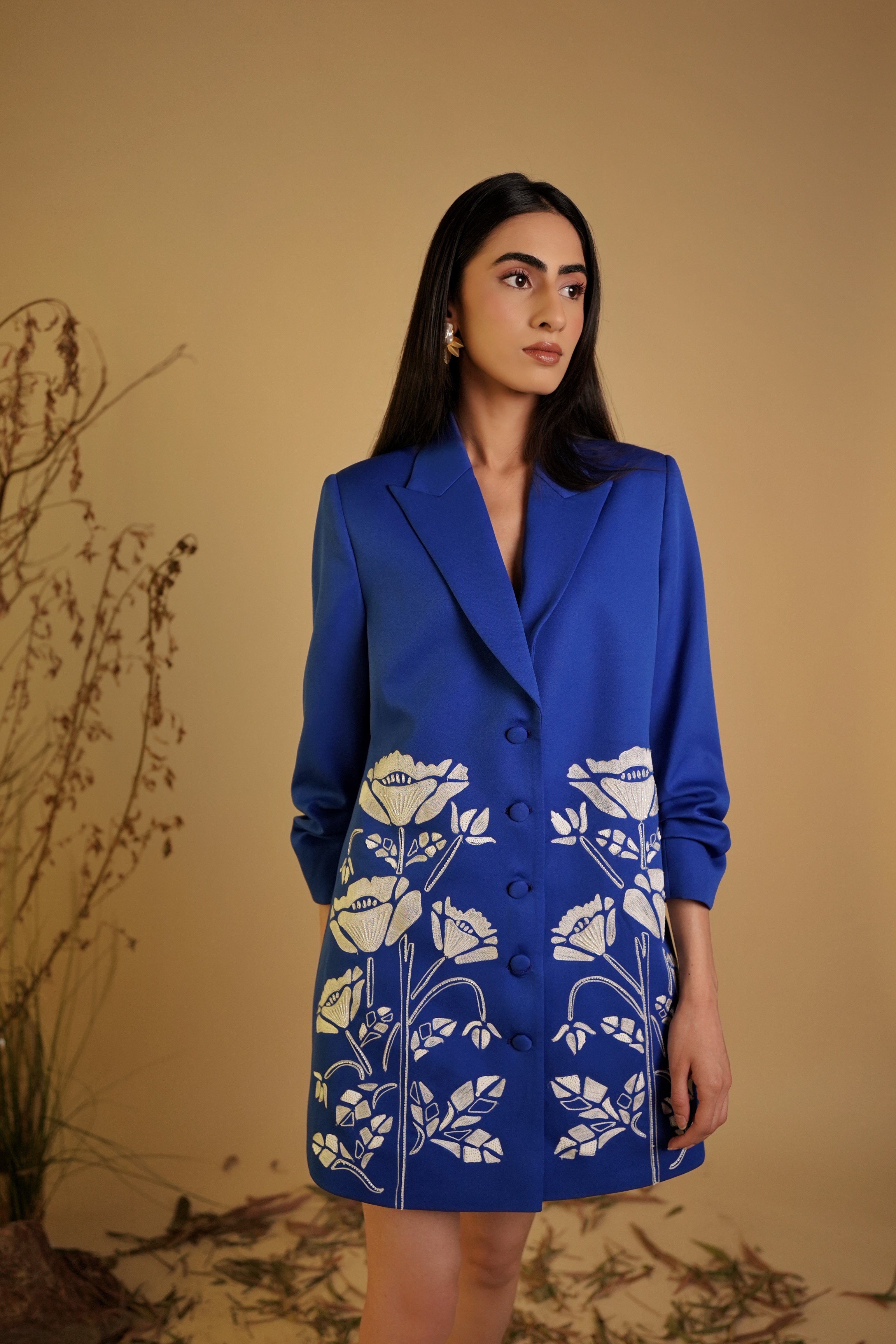 FLORAL BLAZER DRESS