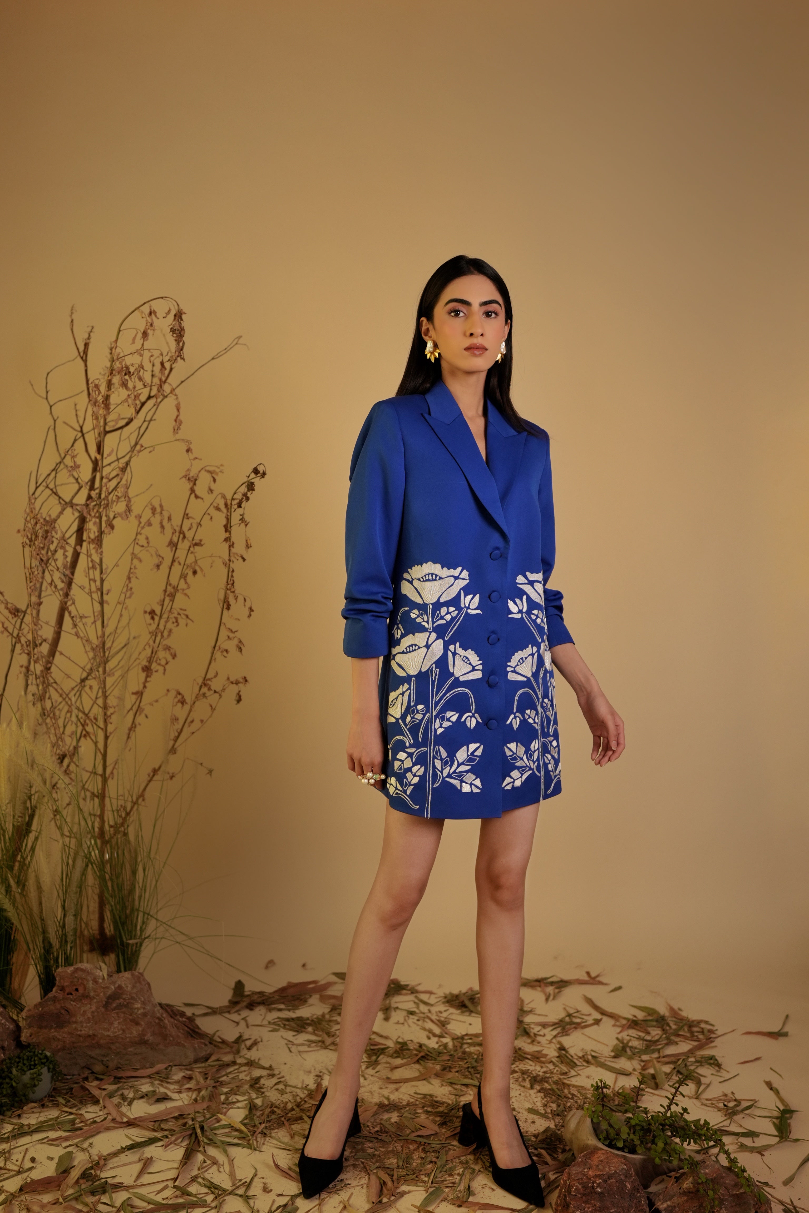 FLORAL BLAZER DRESS