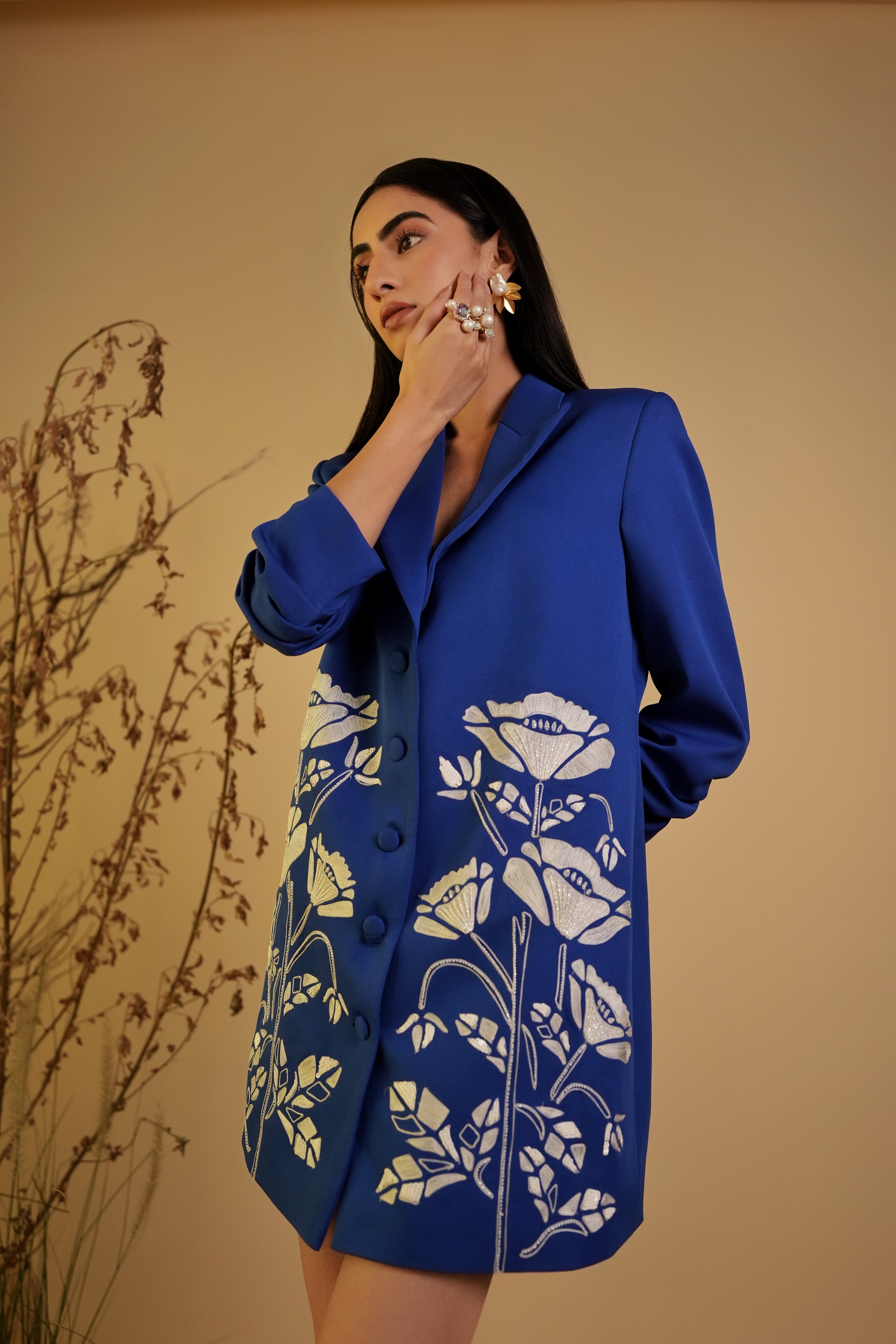 FLORAL BLAZER DRESS