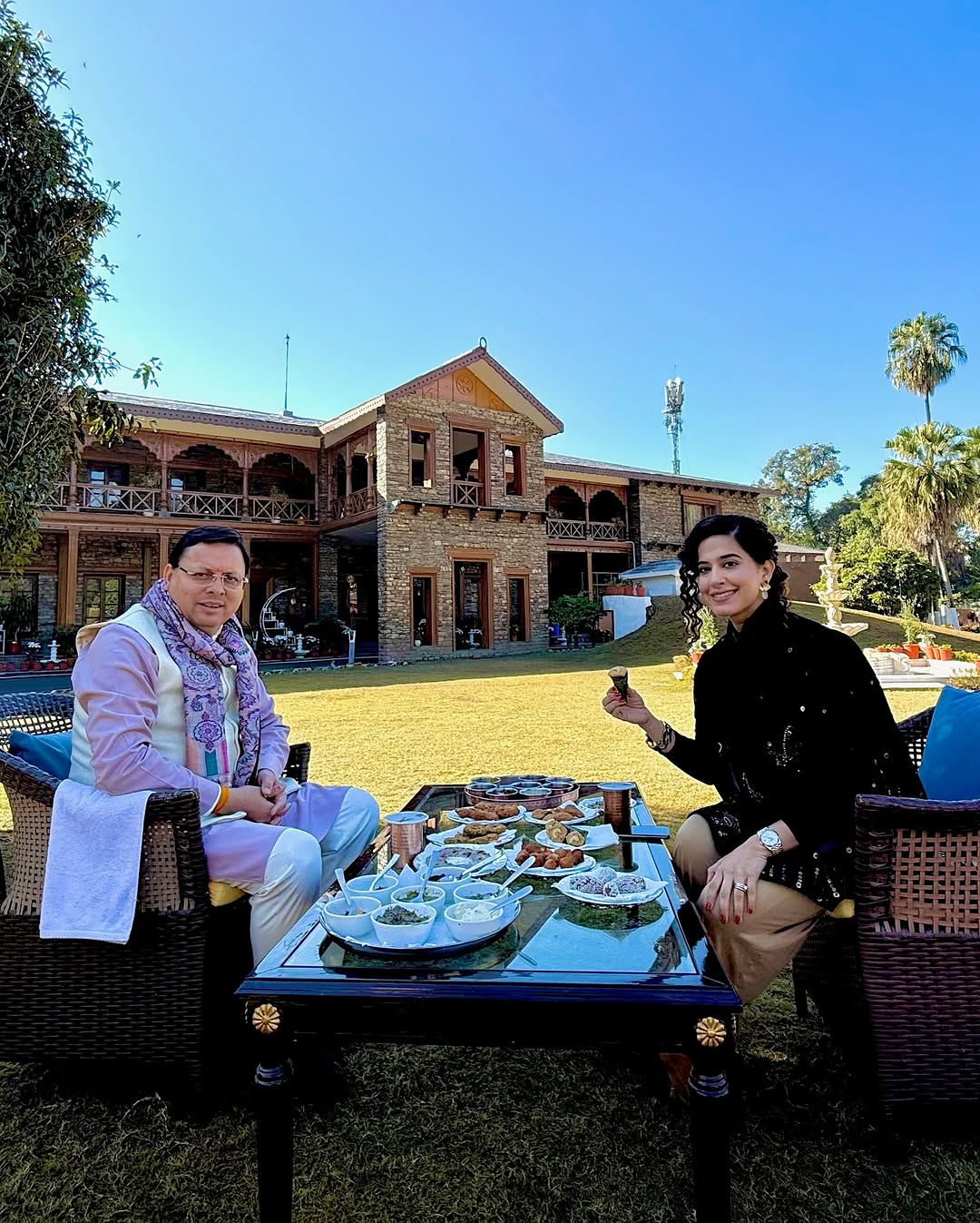 KAMYA JANI IN GREEN ANGEL CAPE