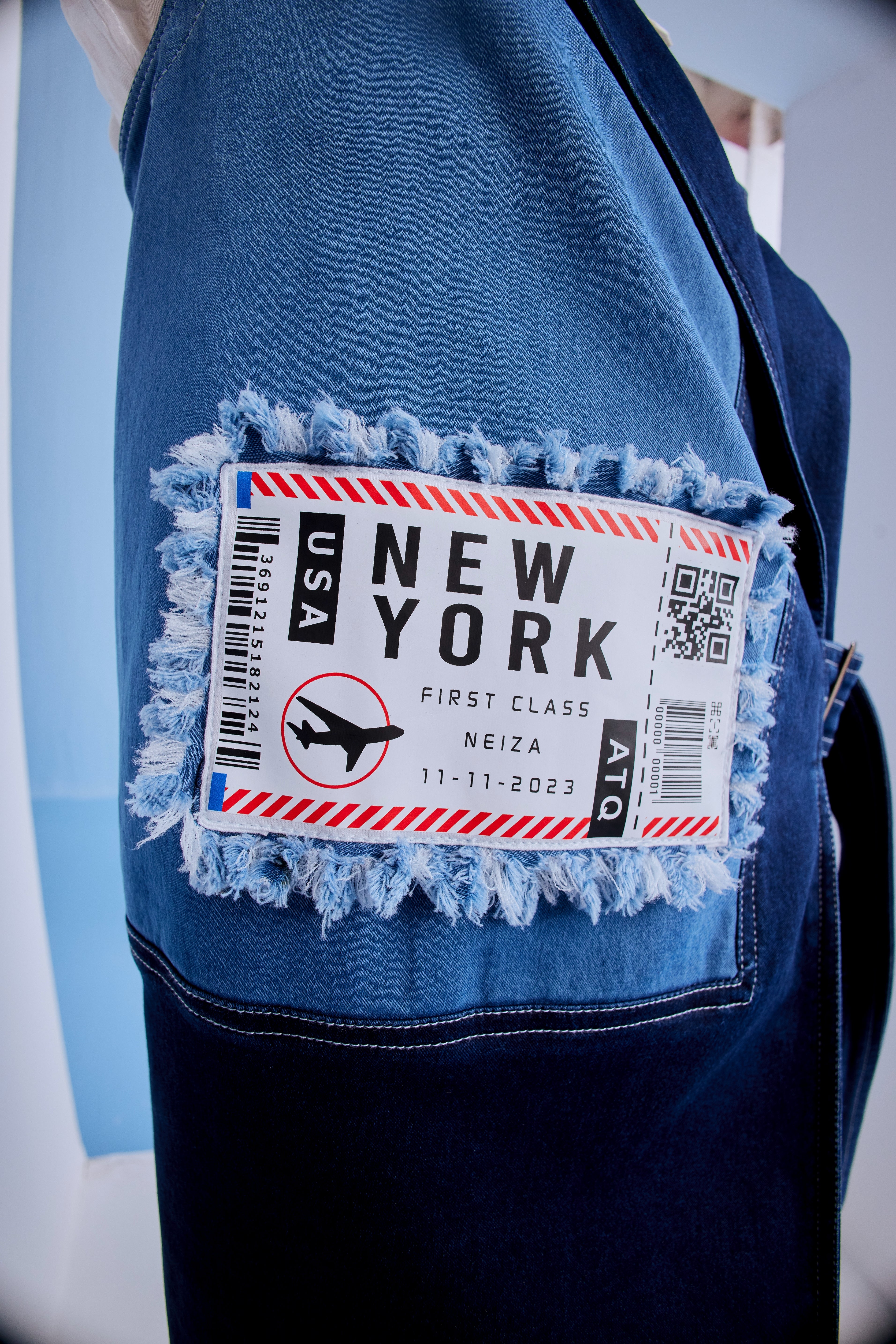 DENIM PATCH DRESS