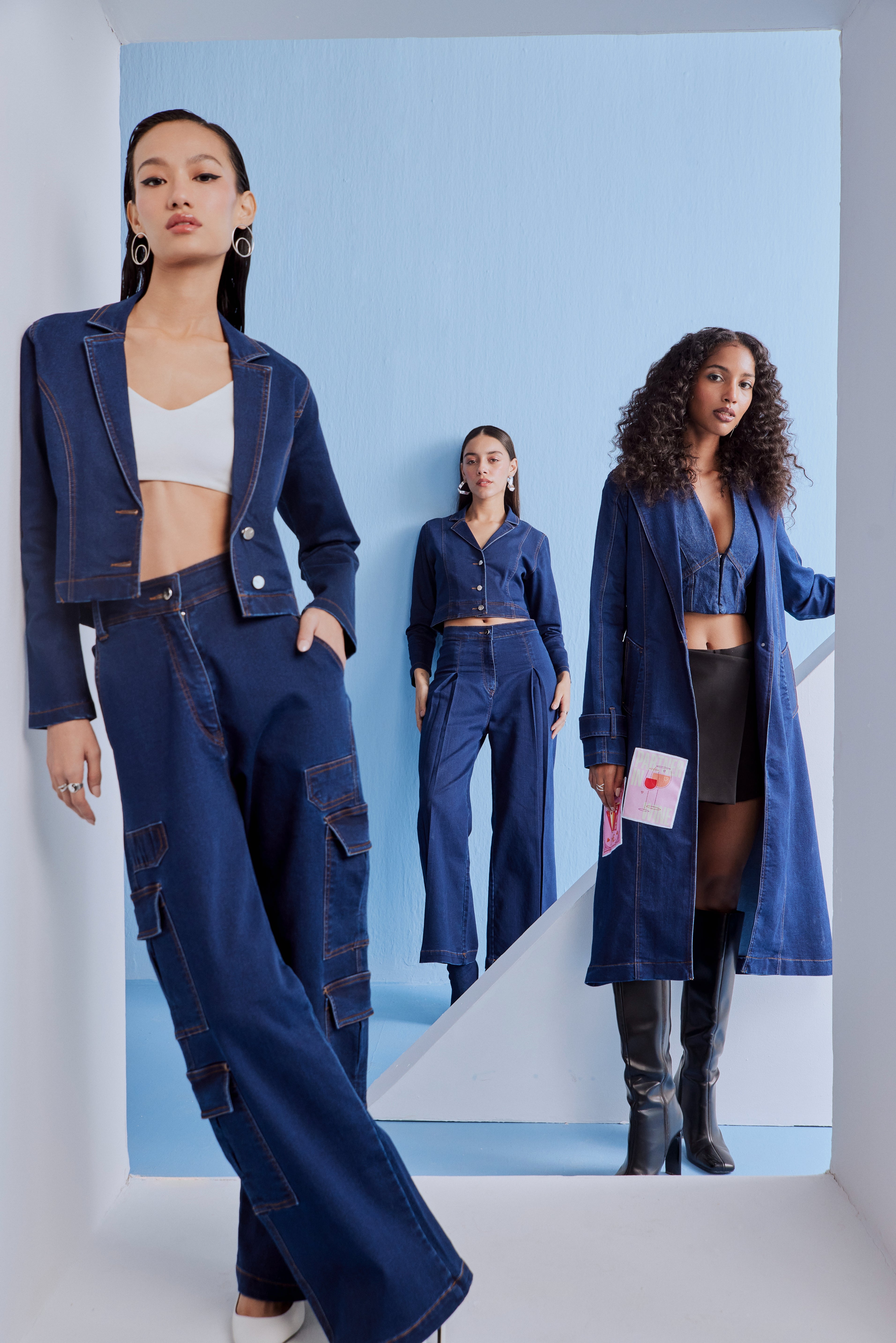 DENIM PATCH CO-ORD SET