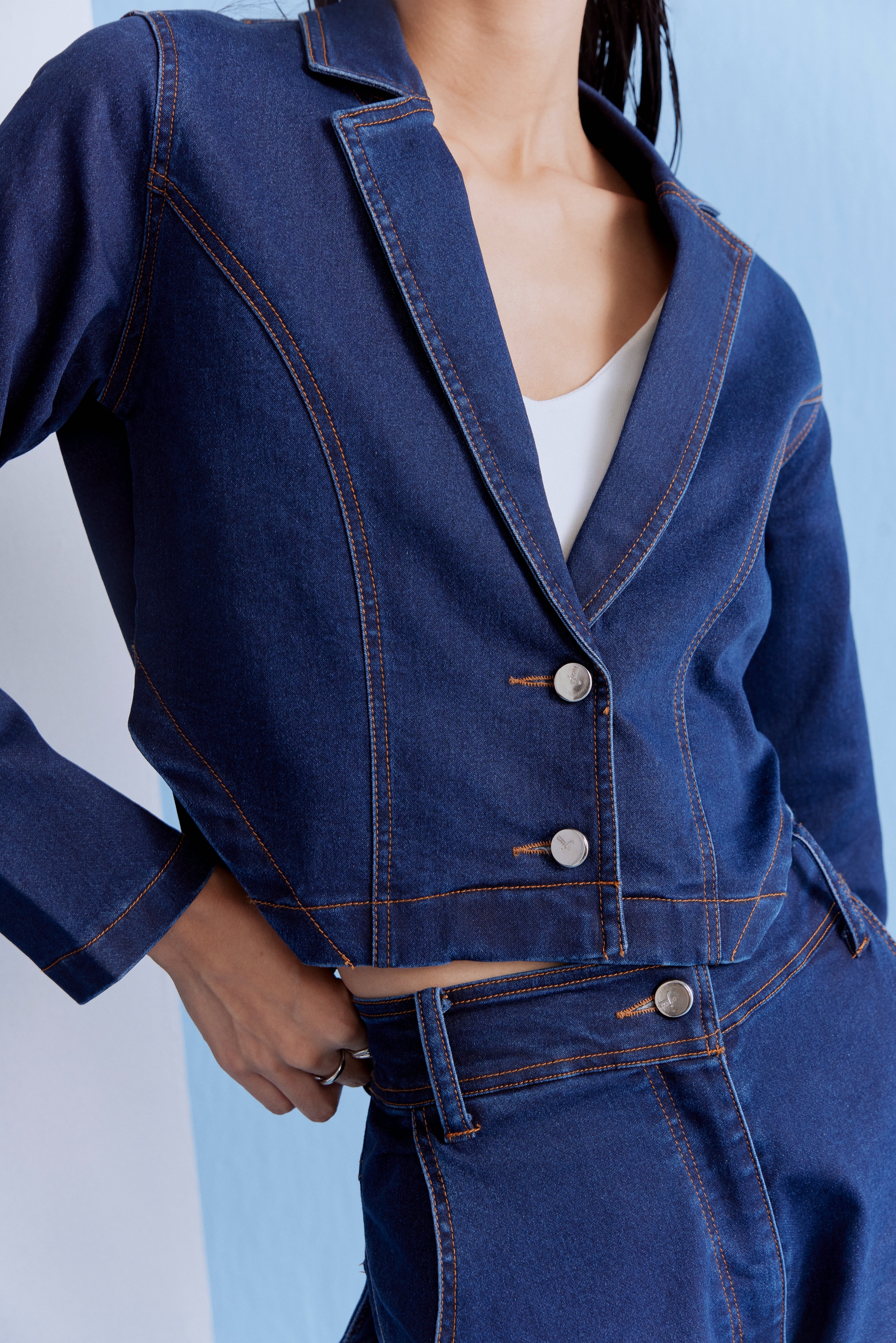 DENIM PATCH CO-ORD SET