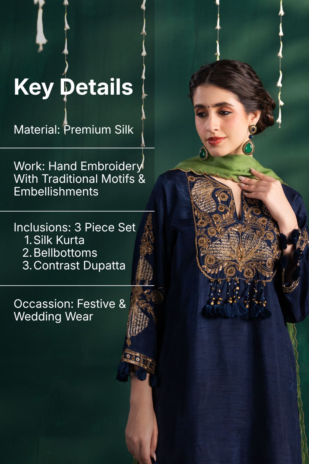 Ragh Midnight Blue 3 Piece Suit