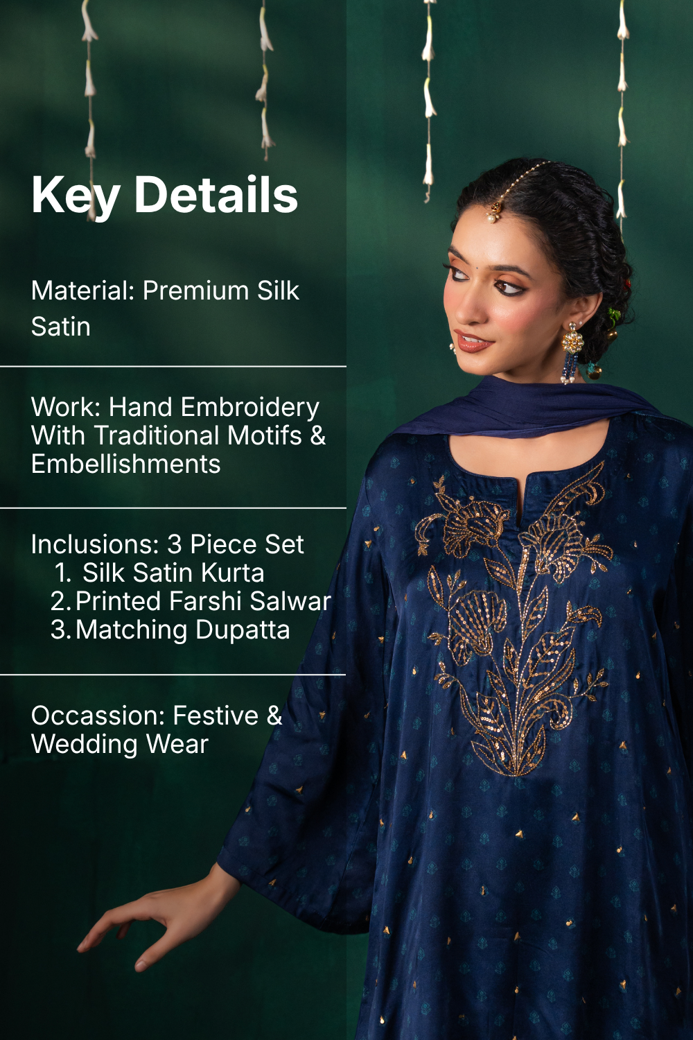 Mehr Deep Blue 3 Piece Set