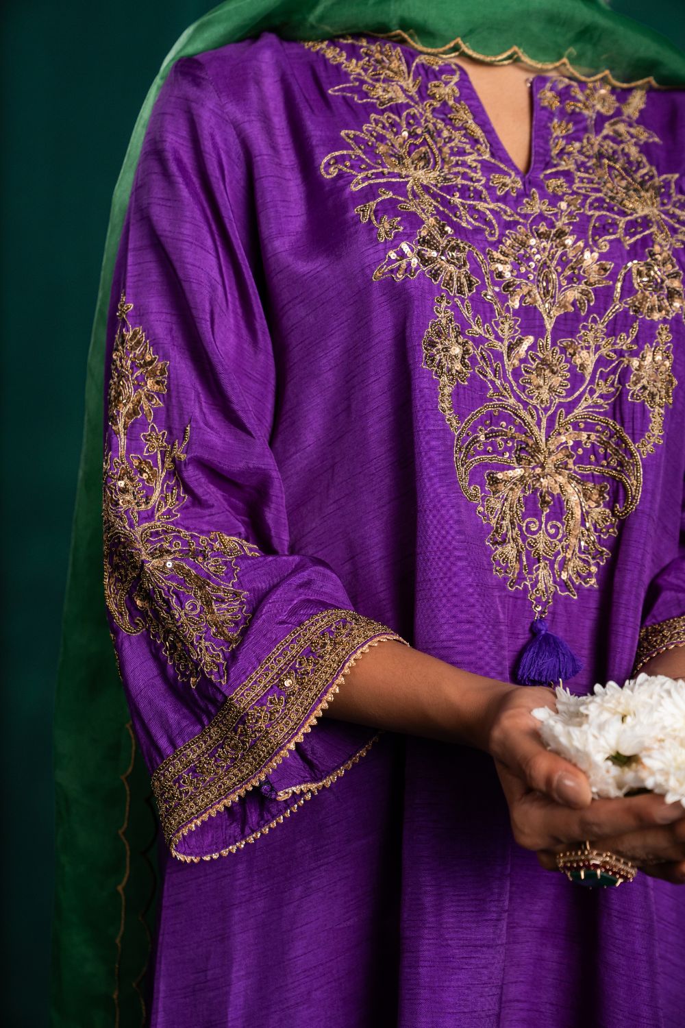 Naaz Royal Purple 3 Piece Suit