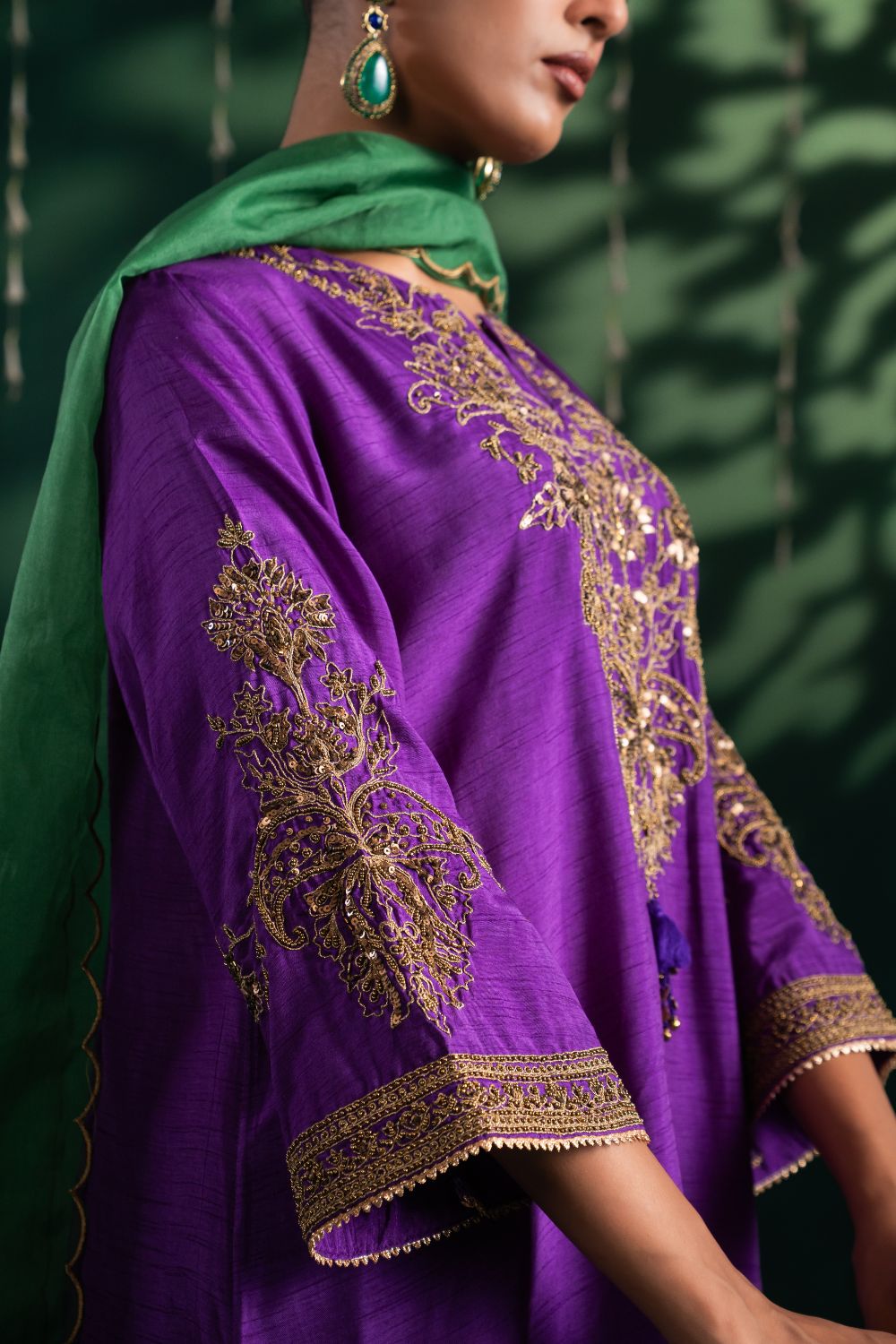 Naaz Royal Purple 3 Piece Suit