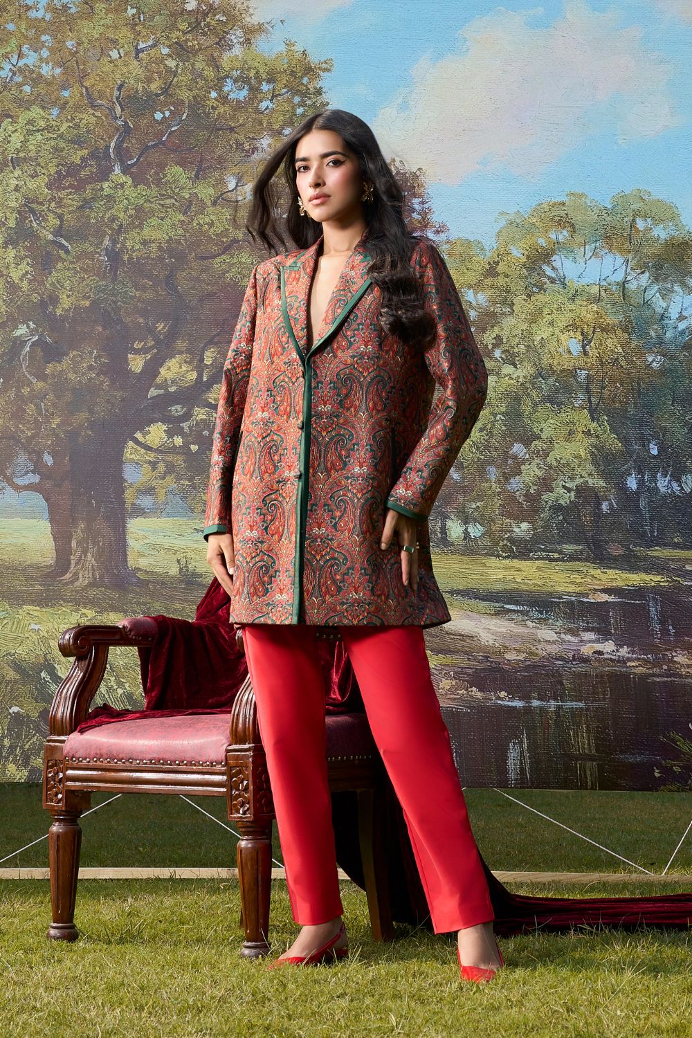 Silk Charm Blazer Dress