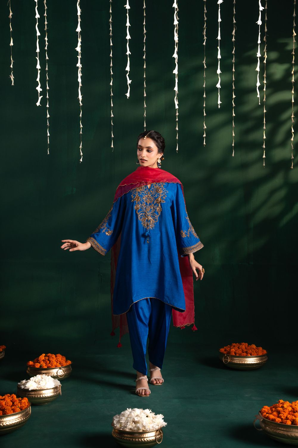 Naaz Royal Blue 3 Piece Suit