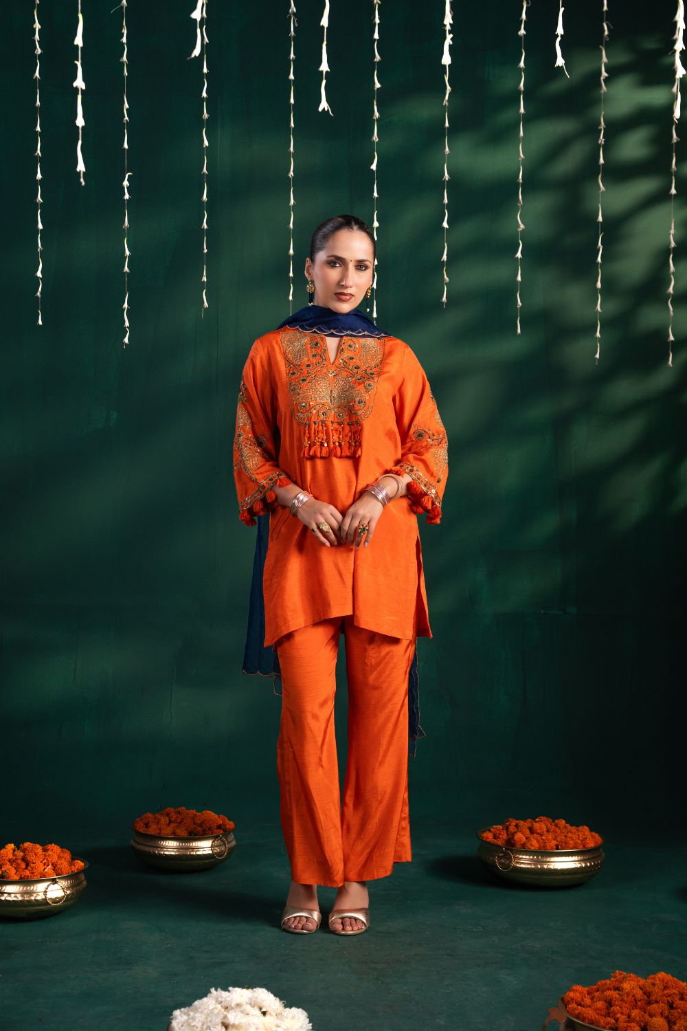 Ragh Burnt Orange 3 Piece Suit