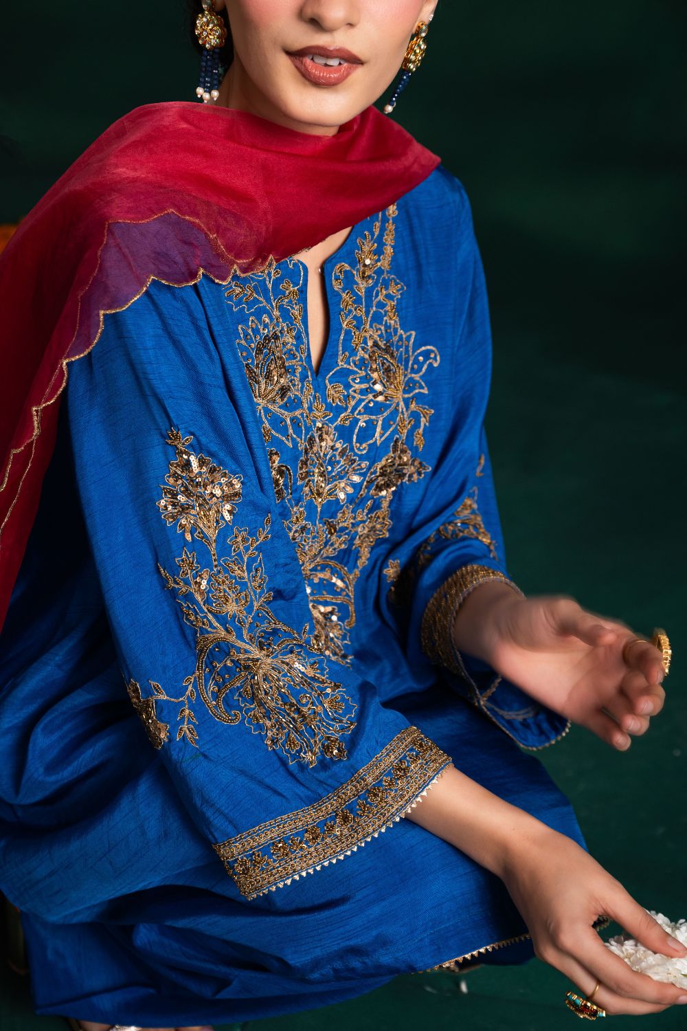 Naaz Royal Blue 3 Piece Suit