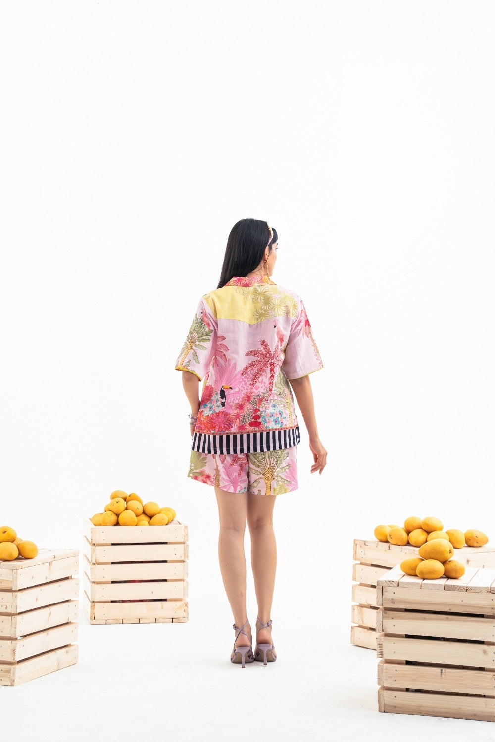 Palms & Woodpecker With Pink Shorts