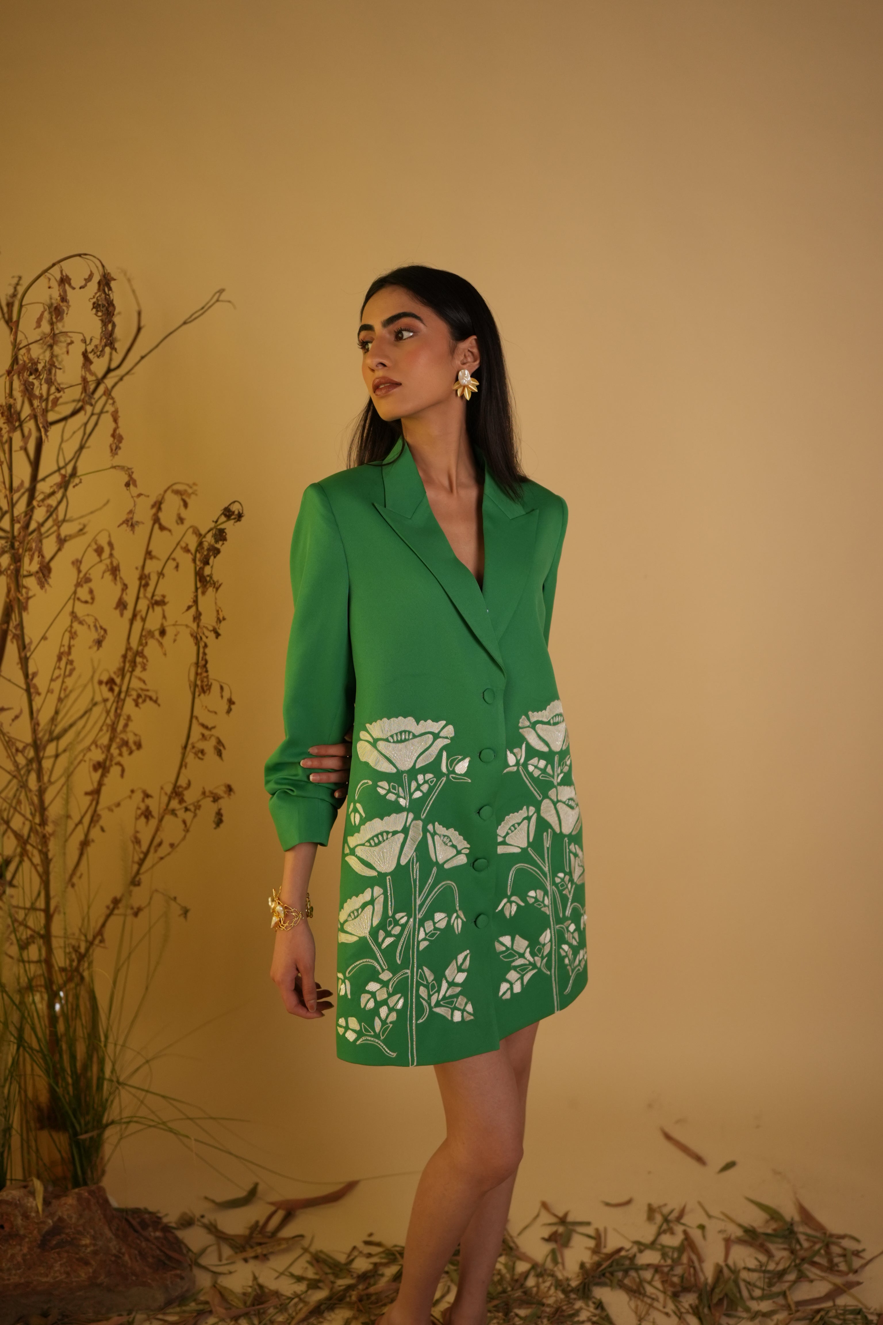 FLORAL BLAZER DRESS
