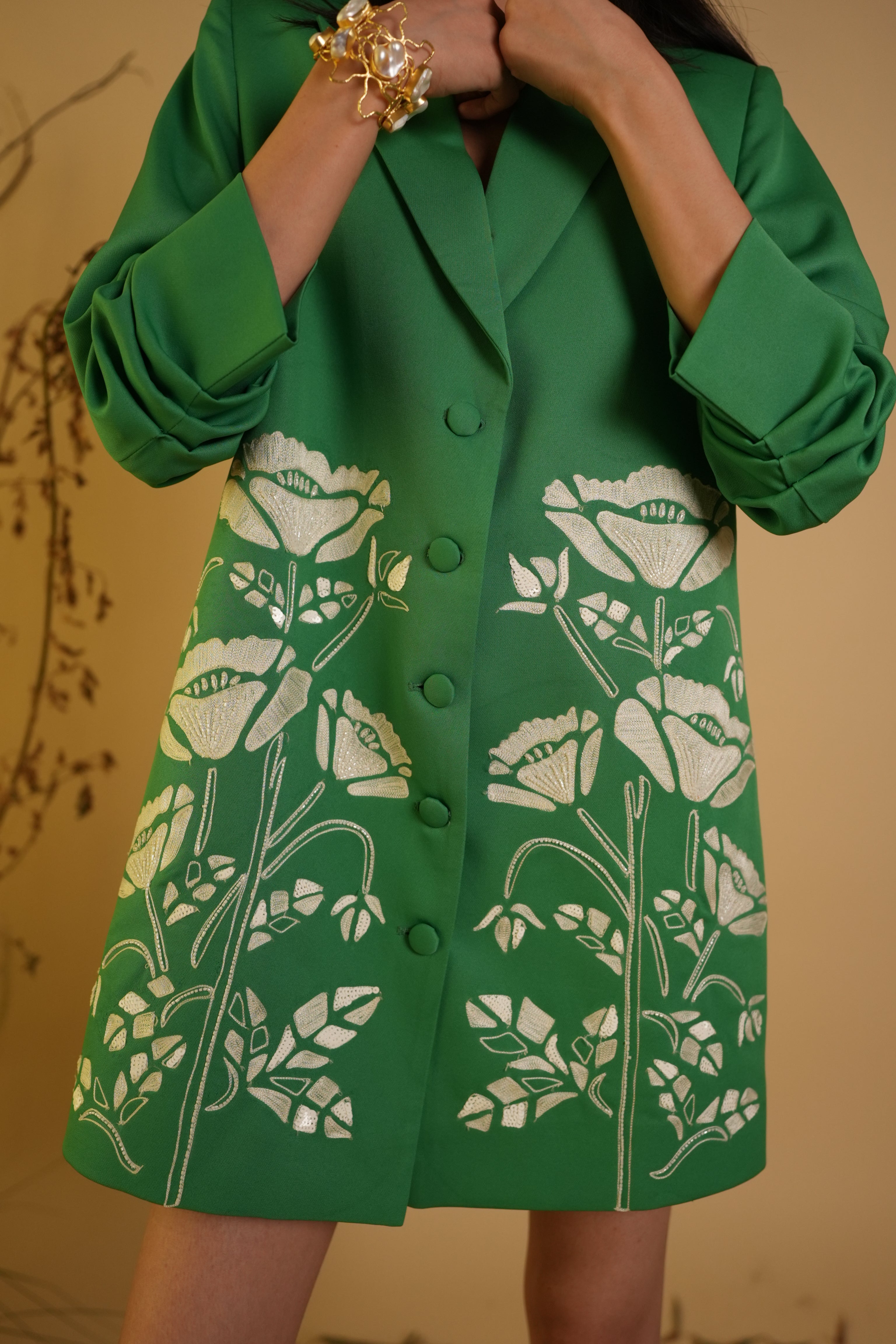 FLORAL BLAZER DRESS