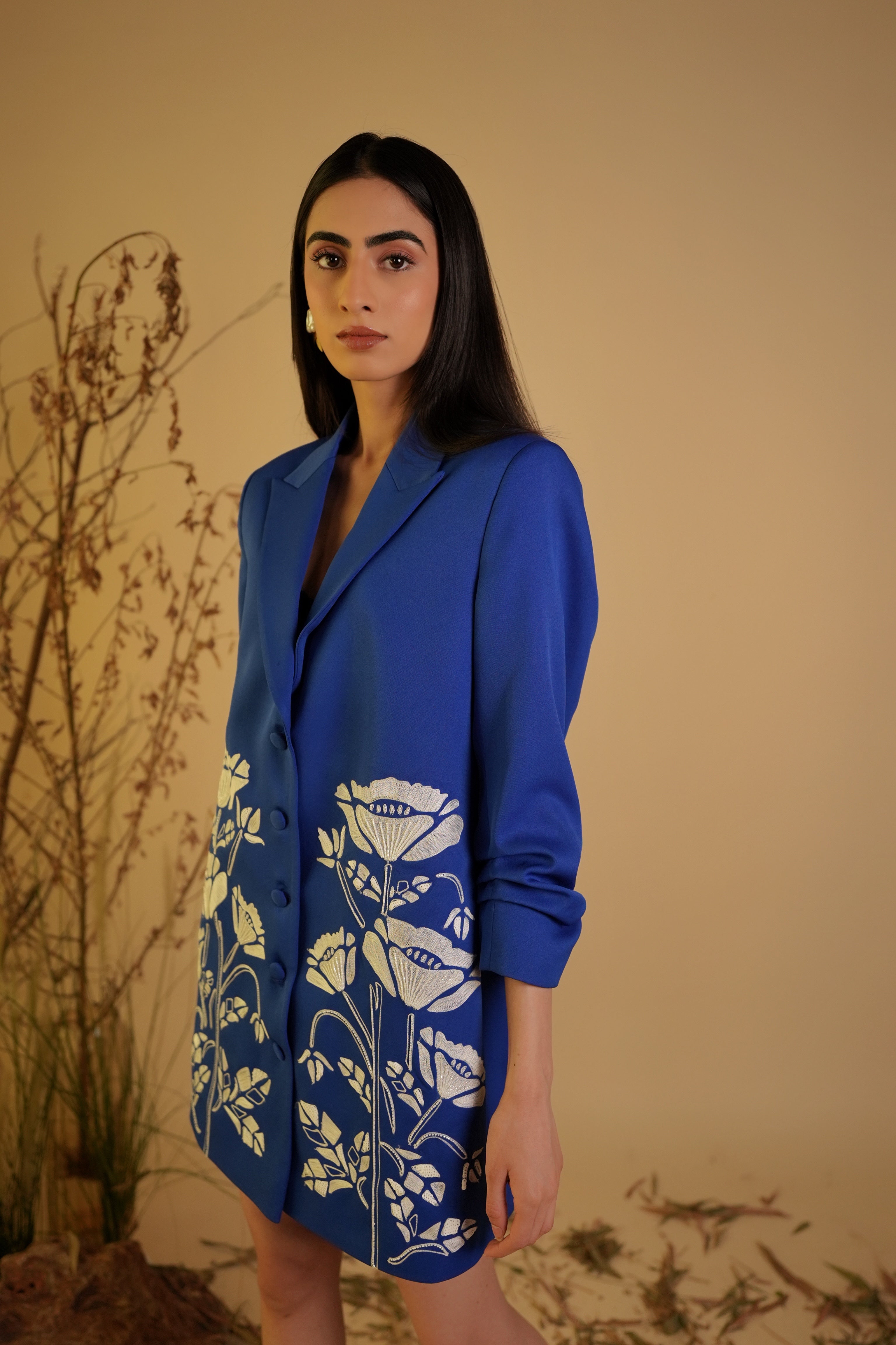 FLORAL BLAZER DRESS