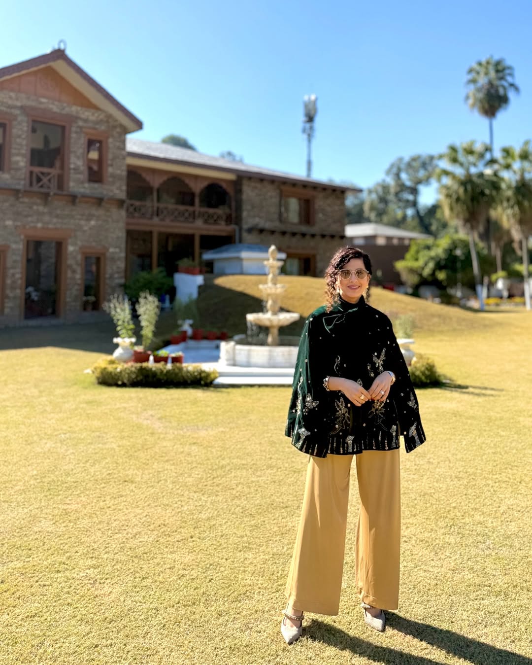 KAMYA JANI IN GREEN ANGEL CAPE