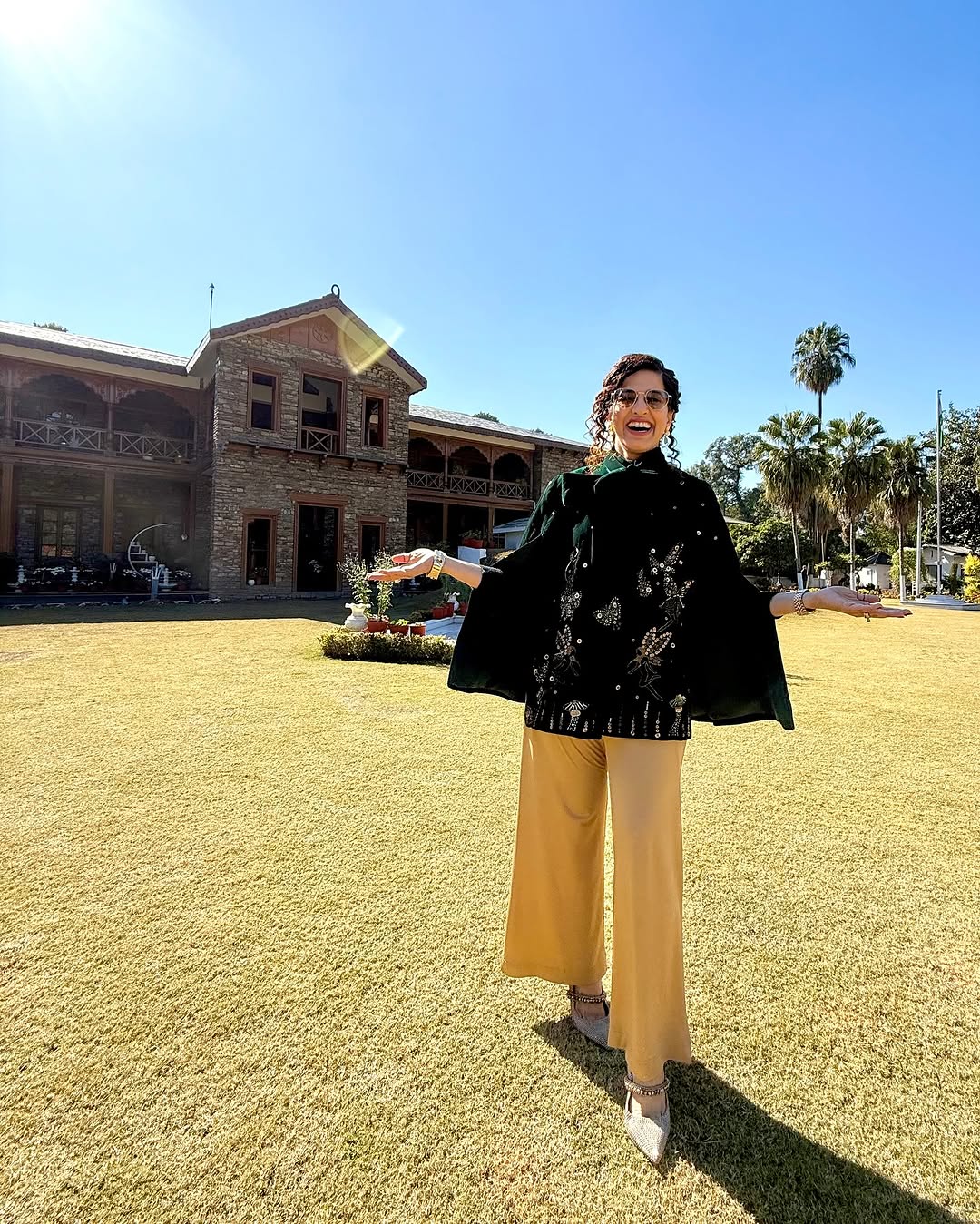 KAMYA JANI IN GREEN ANGEL CAPE