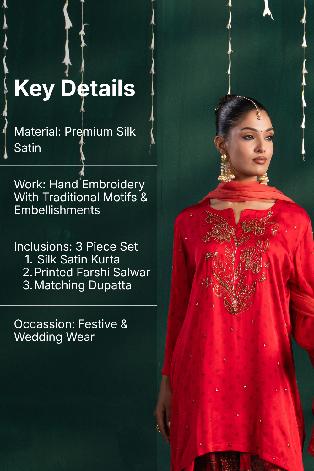 Mehr Festive Red 3 Piece Set