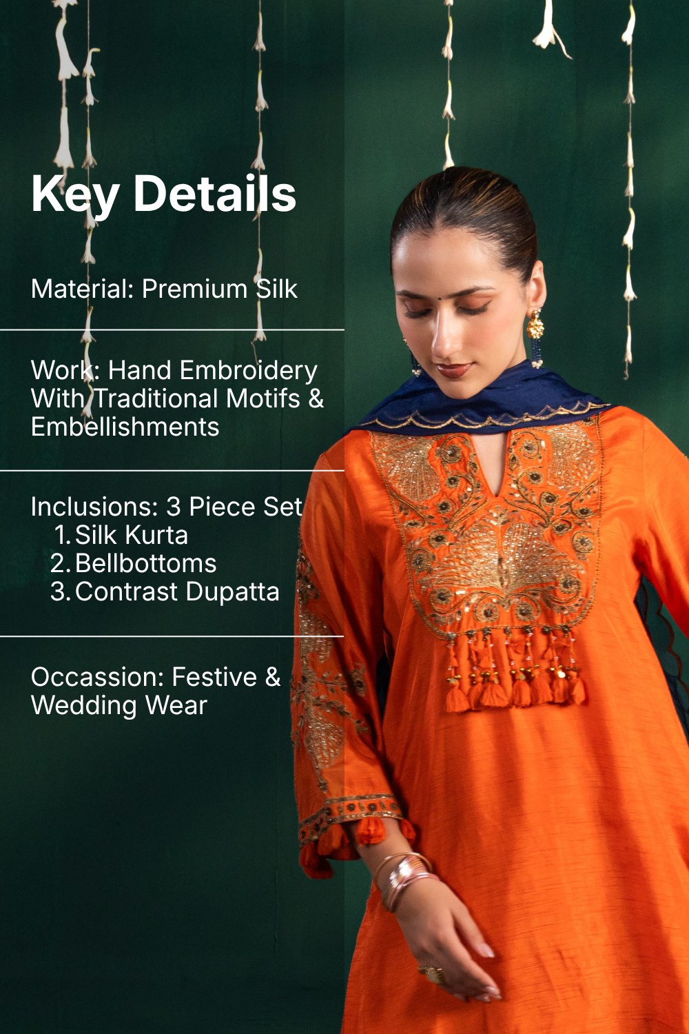 Ragh Burnt Orange 3 Piece Suit